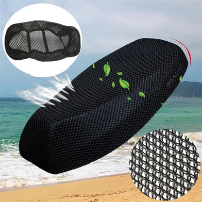 3D Breathable Motorcycle Seat Cushion Cover – Anti-Slip Shock Absorption Air Pad with Heat Insulation & Sunscreen Protection