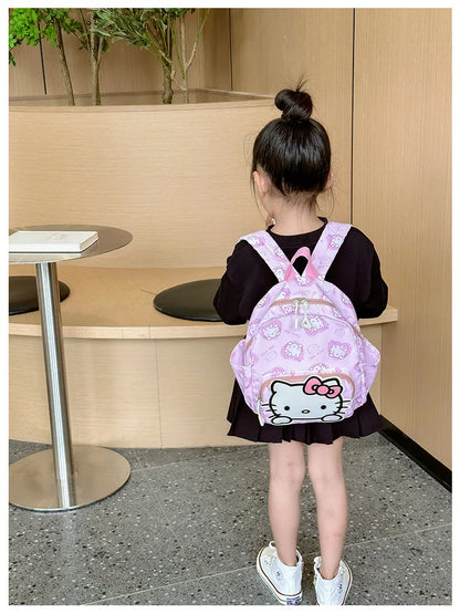 Anime Cartoon Kuromi, Melody & Cinnamoroll Backpack – Kawaii Canvas Schoolbag for Boys & Girls, Hello Kitty Fashion Kids Backpack