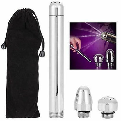 Anal Douche Enema Set – Aluminum Shower with 3 Nozzle Options for Complete Cleansing
