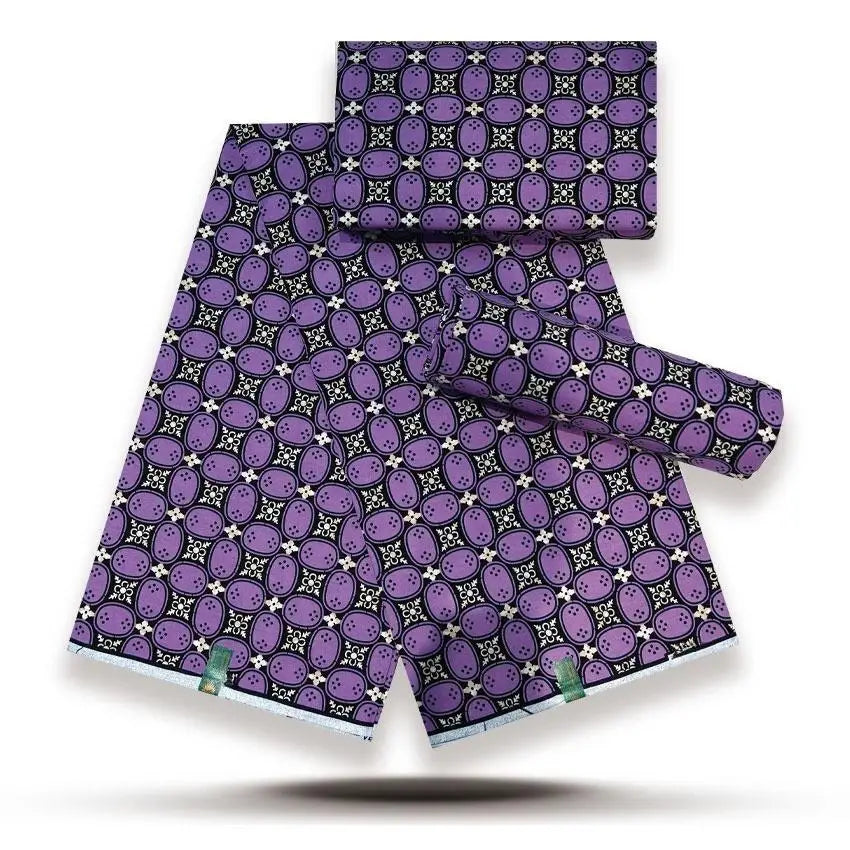 African Wax Print Fabric - 100% Cotton Nigerian Ankara Batik Material for Women’s Dresses