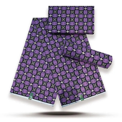 African Wax Print Fabric - 100% Cotton Nigerian Ankara Batik Material for Women’s Dresses
