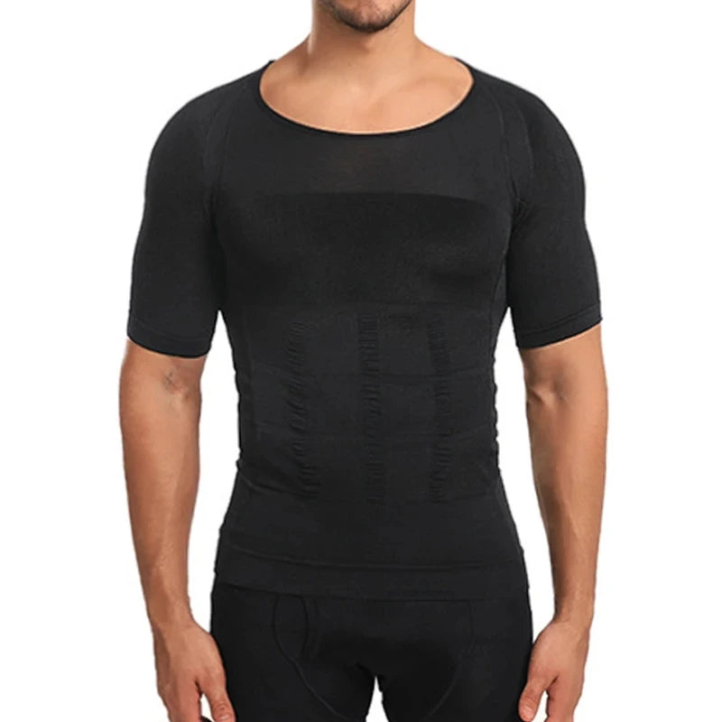 Men’s Slimming Compression Shaper Vest – Posture Support T-Shirt, Body Shaping & Tummy Control, Breathable Quick-Dry Under Shirt for Fitness & Daily Wear