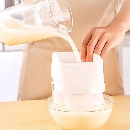 Reusable Kitchen Filter Mesh Bags — Food-Grade Soy Milk and Juice Strainer Bags for Home Brewing