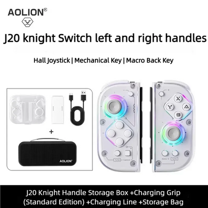 Aolion J20 Knight Wireless Gamepad — Motion-Sensing Custom Joystick for NS Joycon, Left & Right Switch Game Accessories