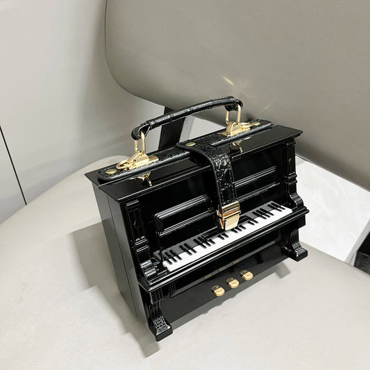 Luxury Designer Piano-Shaped Handmade Crossbody Shoulder Bag for Women – Elegant Purse, Messenger & Banquet Bag