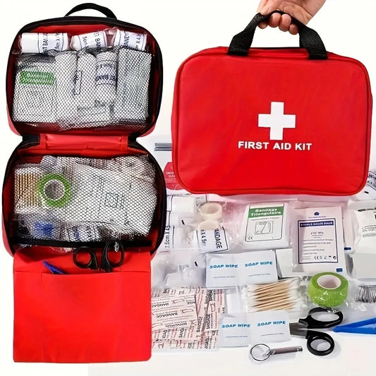 Premium Compact First Aid Kit for Home, Office, Car, Travel, Camping & Emergency Preparedness