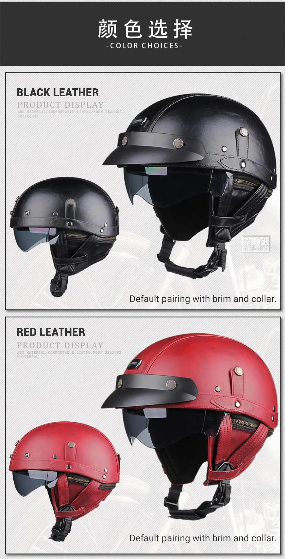 Retro DOT-Certified Motorcycle Half Helmet – HD Lens, Men & Women, 4-Season Scooter & Moto Riding Casco