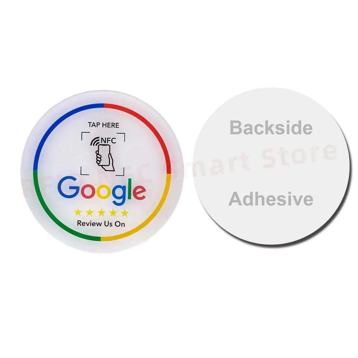 13.56MHz NFC Google Review Sticker - 10CM Programmable Acrylic NFC 215 Table Sticker