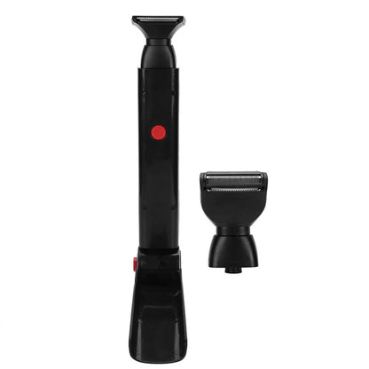 Long Handle Waterproof Men’s Back Shaver — USB Rechargeable Folding Body Hair Trimmer