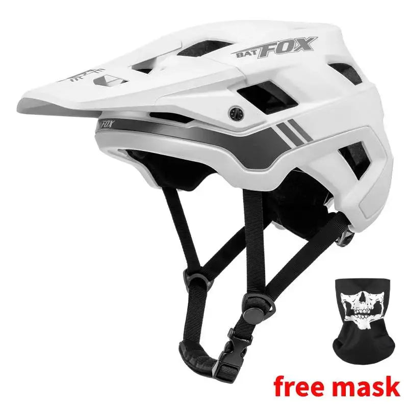 BATFOX Matte Black MTB Bike Helmet – Men's Mountain Bike Cycling Helmet Casco Ciclismo