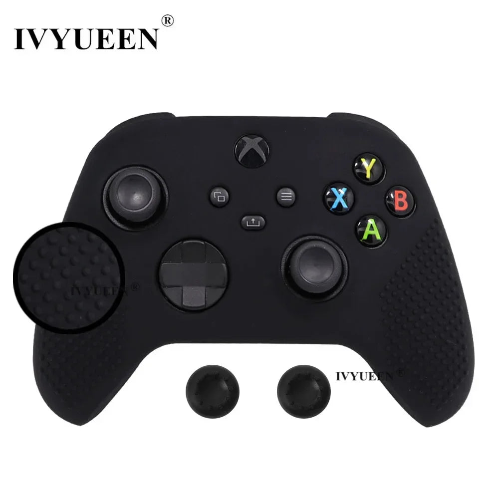 IVYUEEN MixColor Protective Silicone Case for Xbox Series S/X Controller — Thumbstick Grip Caps & Gamepad Cover