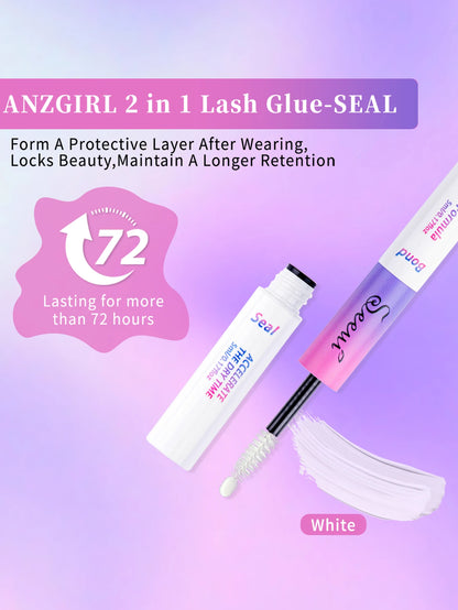 Eyelash Glue and Seal for Clusters – Strong Hold, Long-Lasting Lash Adhesive and Extension Tool