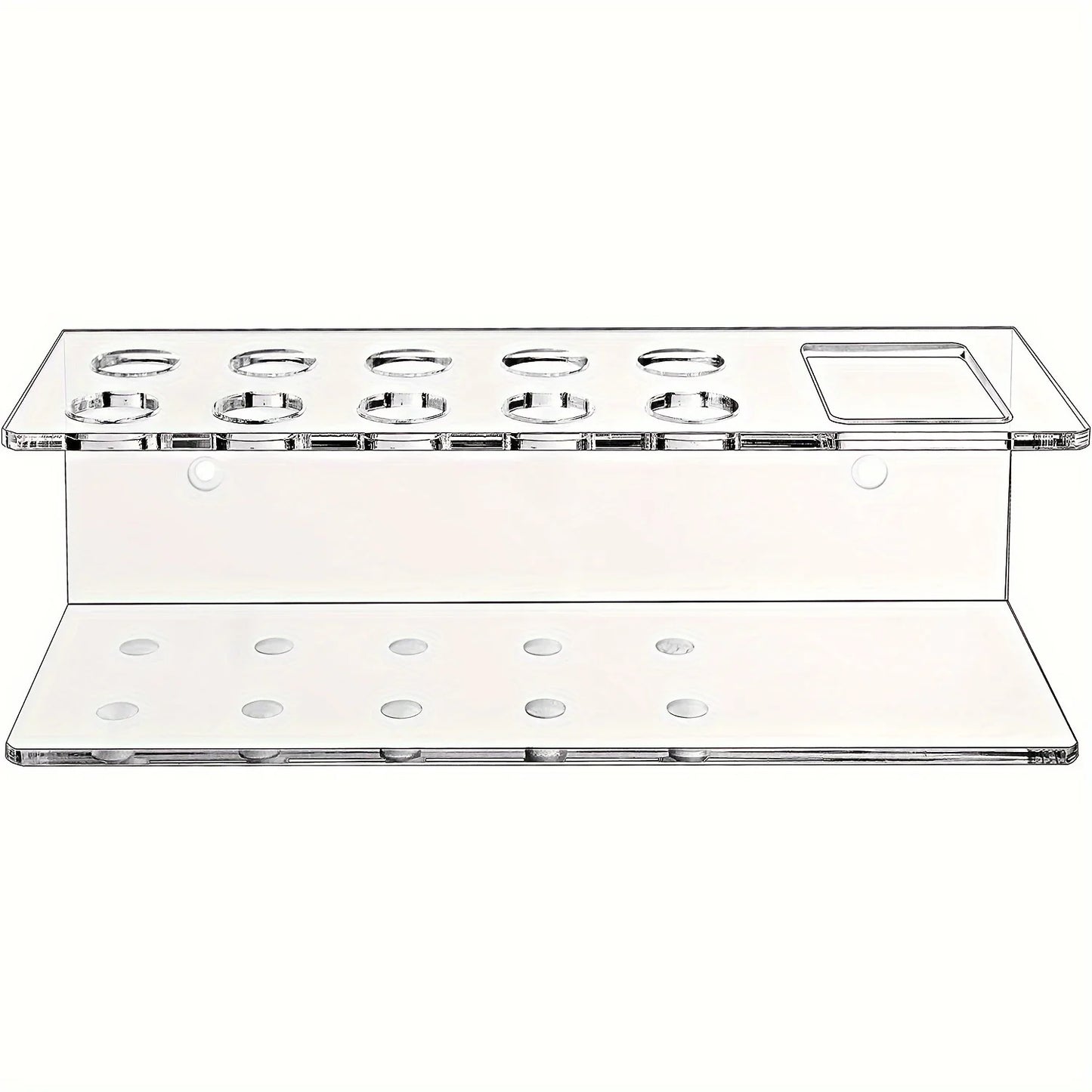 Acrylic Marker Pen Holder – Wall-Mounted 10-Slot Dry Erase Storage Rack for Office