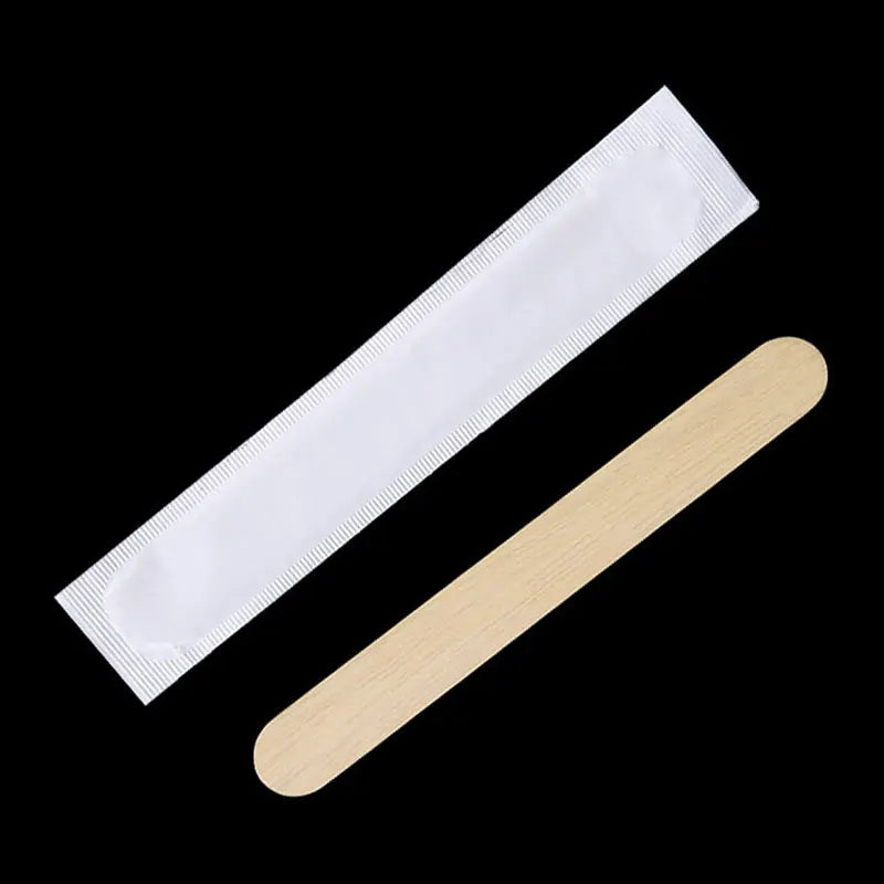 50/100PCS Disposable Tattoo Waxing Sticks - Wooden Tongue Depressor with Independent Sterilization Package