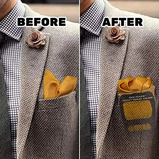 3PCS Suit Pocket Handkerchief Clip Board | Handkerchief Support Fixing Plate | Thin, Unnoticeable Weight