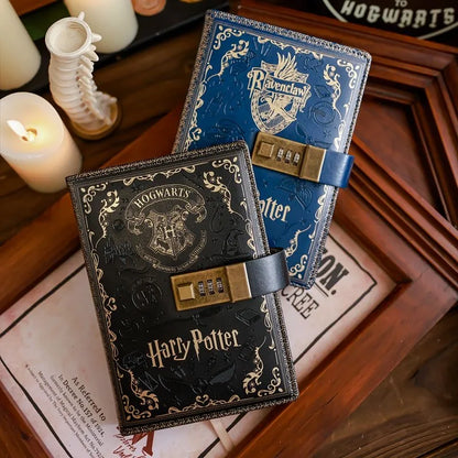 2024 New Harry Potter Four Academy Retro Notebook - A5 Cartoon Log Writing Book, Color Pages, Student & Birthday Gift