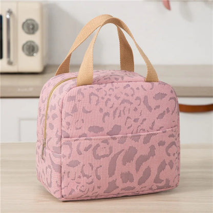 Ink Pattern Insulated Lunch Bag - Bento Box Cooler Tote with Ice Pack for Travel & Picnic