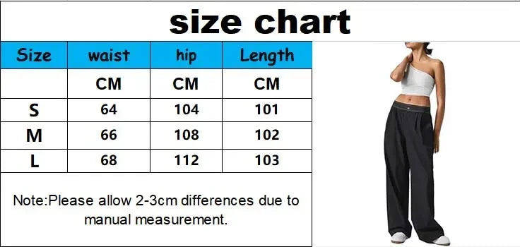Women’s Summer High Waist Trousers & Cotton O-Neck Yoga Tank Top Set – Casual Loose Wide Leg Gym Sportswear