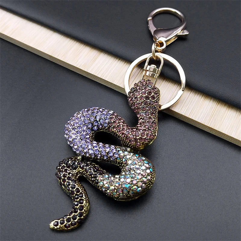 Colorful Crystal Bear Keychain - Cute Rhinestone Alloy Bag Charm & Fashion Keyring