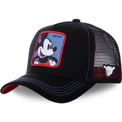 High-Quality Disney Anime Cartoon Snapback – Cotton Baseball Cap for Men & Women, Hip Hop Dad Hat, Trucker Mesh Hat