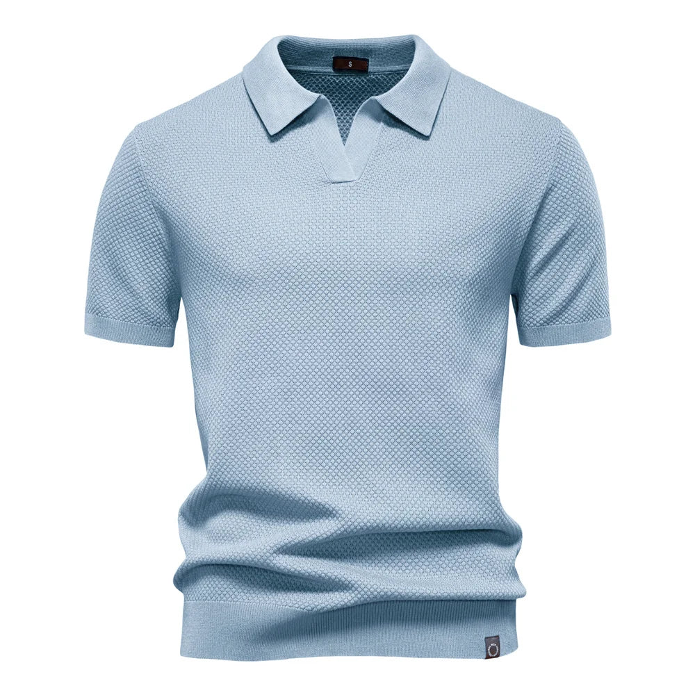 Men's Premium Golf Polo Shirt - 2025 Summer Solid Color Breathable Casual Collared Polo