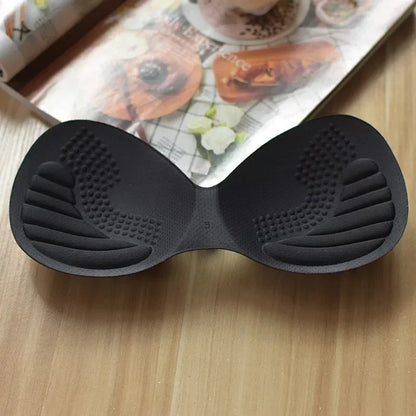 Thick Invisible Removable Push-Up Bra Pads – Latex Swimwear Inserts for Women, Chest Foam Cups