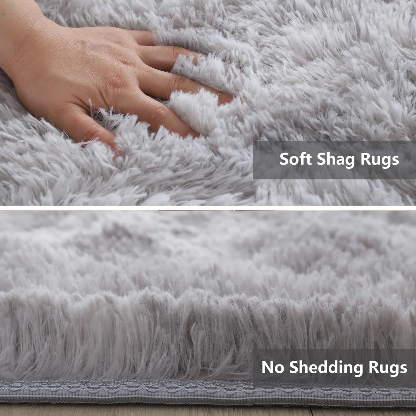 VIKAMA Ultra Soft Puffy Rug - Cozy Bedroom Living Room Floor Mat for Nursery, Kids Room and Home Decor