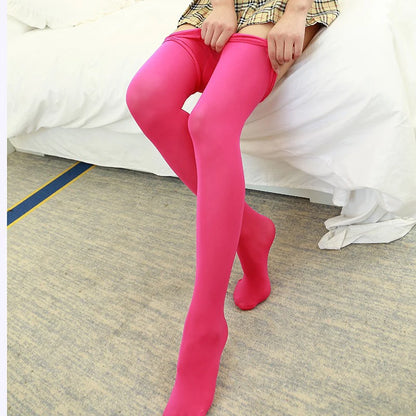 Colorful Lolita Pantyhose - Kawaii Candy Color Gothic Tights for Women & Girls, Spring Autumn Fashion