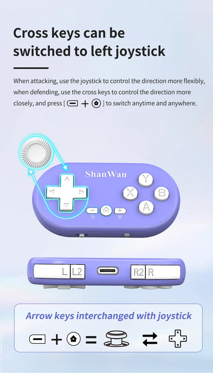 Mini Bluetooth Gamepad Controller – Wireless Gaming Joystick for iPhone, Android, PS4/PS3, Switch, Xbox, PC & TV Mobile Game Pad