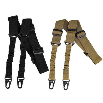 Durable Nylon Rifle Belt - Heavy Duty Tactical Two-Point Sling, Bungee Shoulder Strap for Outdoor Hunting Sports