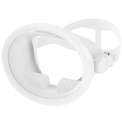 Oval Diving Mask with Tempered Glass Lens – Retro Spearfishing Scuba Goggles, Panoramic Wide View Mask for Adults Outdoor Diving Gear