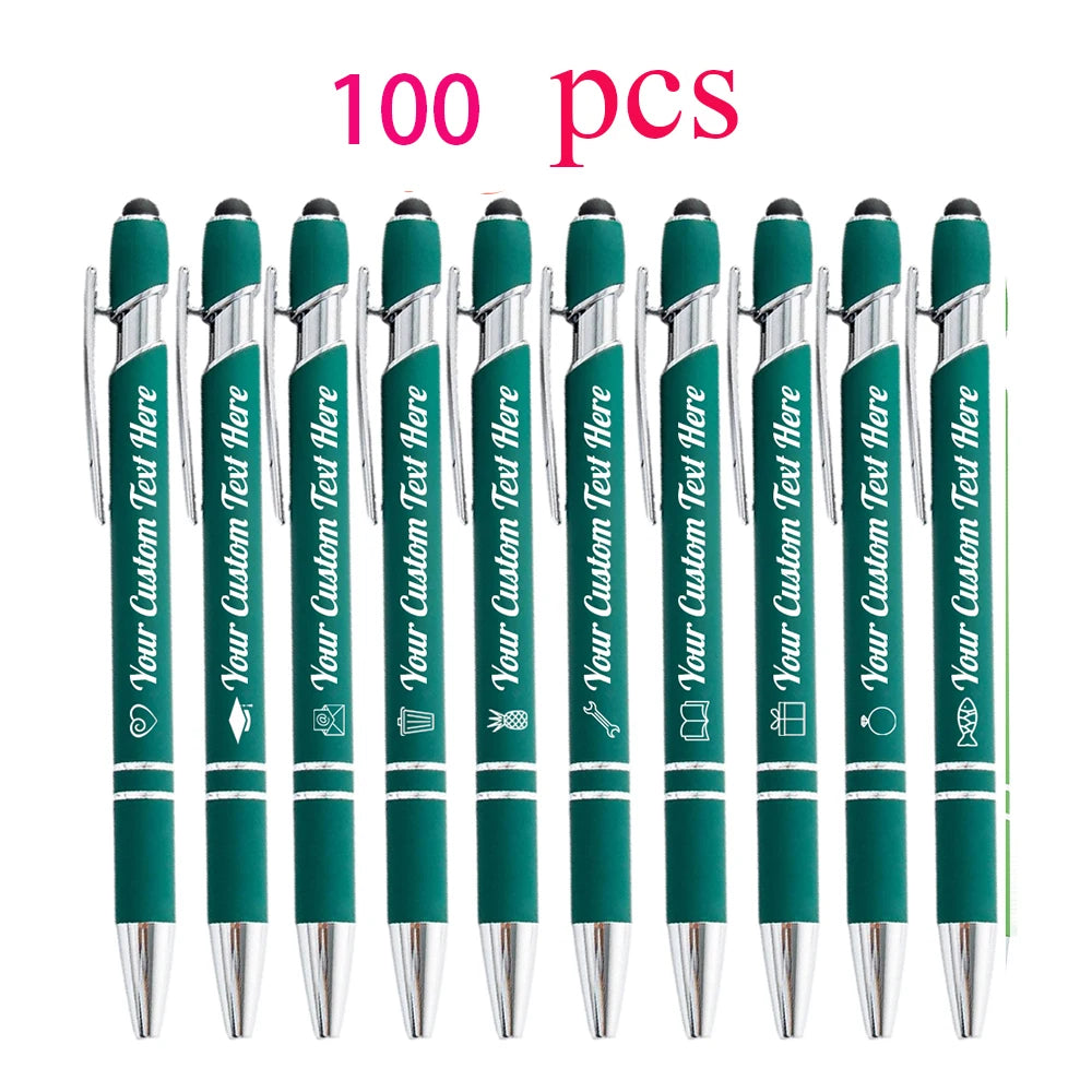 Customized Ballpoint Pen with Stylus - Personalized Metal Name & Logo Pen for Business, Graduation & Gifts