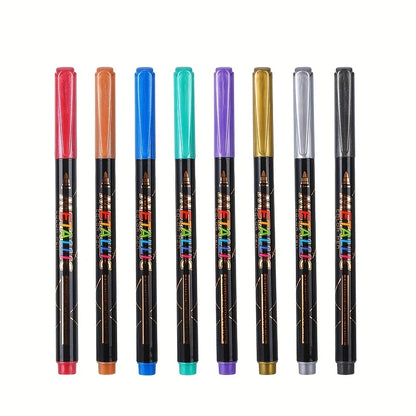 8-Pack Temporary Tattoo Pens – Liquid Ink for Body Art, Parties & Celebrations