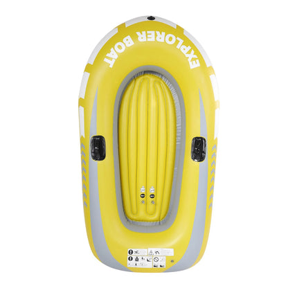 Heavy Duty Inflatable Canoe – Thickened 2-Person Rowing Kayak, Wear-Resistant Inflatable Boat