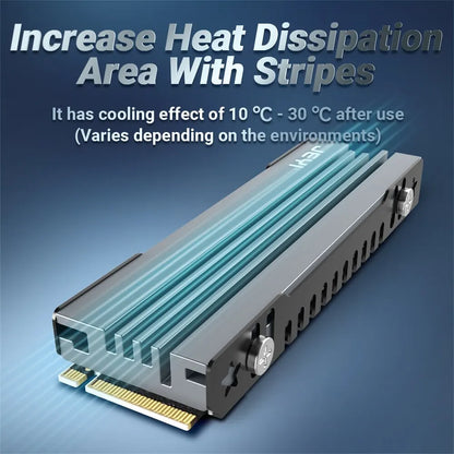 JEYI M.2 SSD Heatsink – 2280 NVMe NGFF Aluminum Cooler with Thermal Silicone Pad for Motherboard & PS5