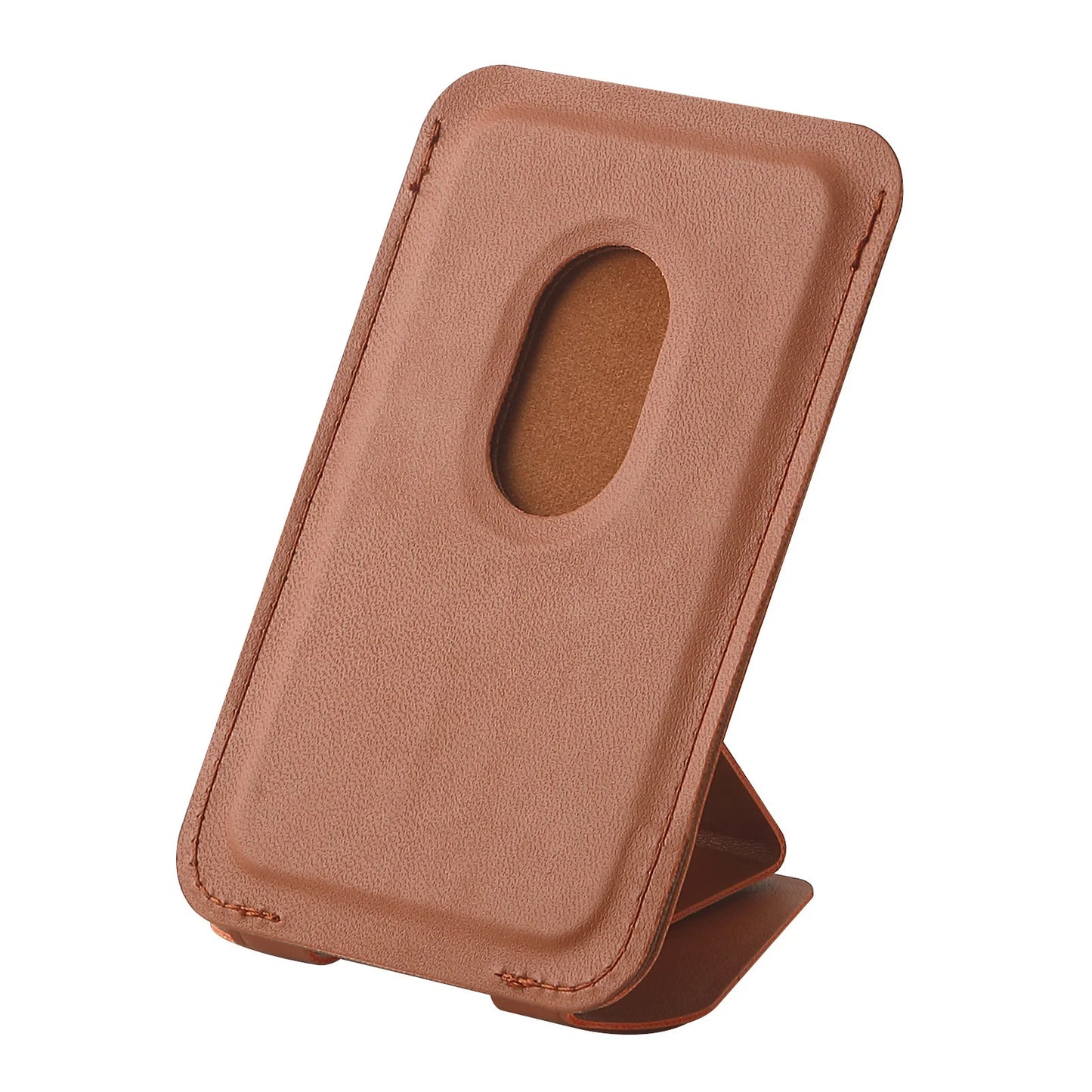 Premium Apple MagSafe Leather Card Holder Wallet Case for iPhone 14 Pro, 13, 12 - Stylish Adsorption Phone Bag Cover