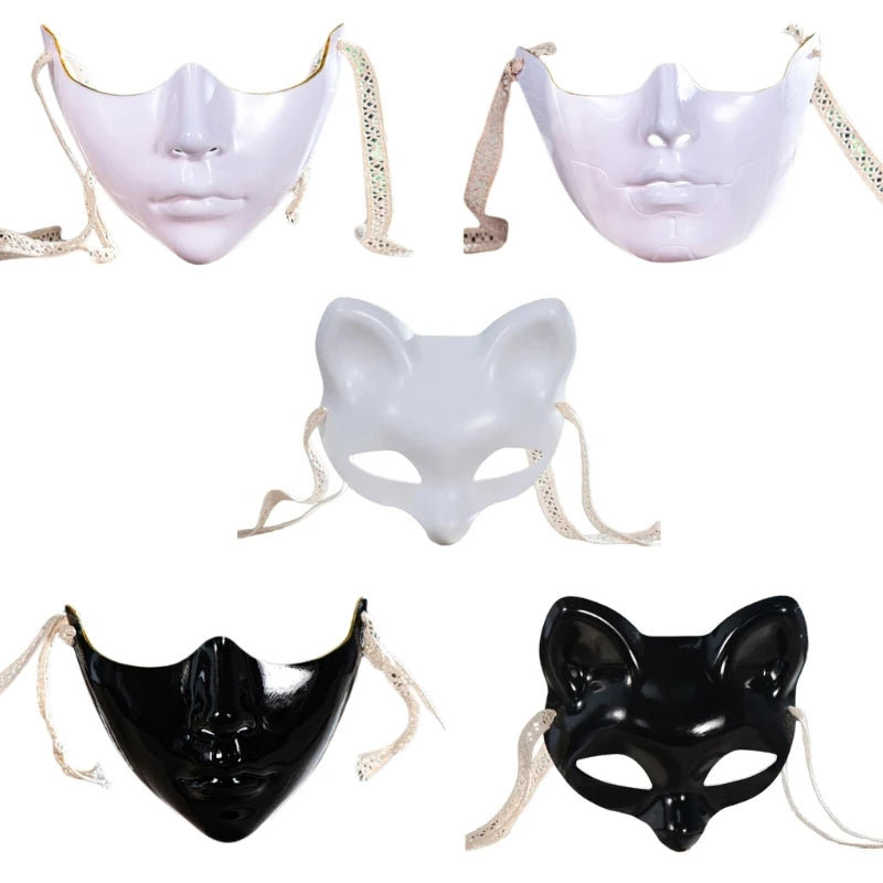 Masquerade Half Face Mask for Men & Women – Cosplay Halloween Eyemask, Costume Eye & Mouth Cover