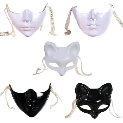 Masquerade Half Face Mask for Men & Women – Cosplay Halloween Eyemask, Costume Eye & Mouth Cover