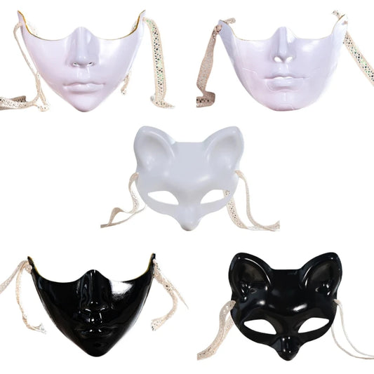 Masquerade Half Face Mask for Men & Women – Cosplay Halloween Eyemask, Costume Eye & Mouth Cover
