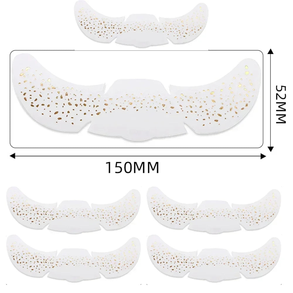 6pcs Hot Stamping Freckles Makeup Patches – Metallic Gold & Silver Temporary Tattoo Stickers for Face