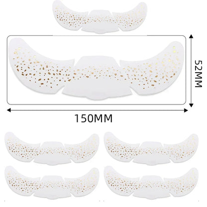 6pcs Hot Stamping Freckles Makeup Patches – Metallic Gold & Silver Temporary Tattoo Stickers for Face