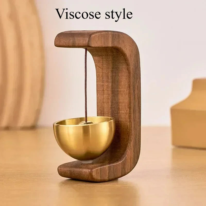 Dopamine Magnetic Indoor Wind Chime – Oak & Walnut Copper Doorbell for Home Decor
