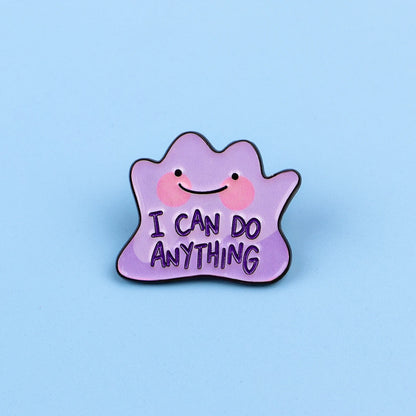 9-Piece “I Can Do Anything” Enamel Pin Set - Inspirational Brooch Badges for Backpacks, Hats, Cosplay, and Gifts