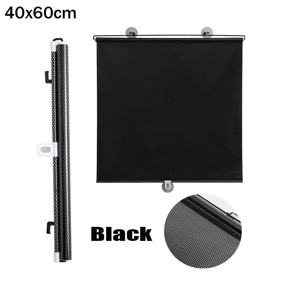 Universal Nail-Free Roller Blinds – Suction Cup Blackout Sunshade for Car, Bedroom, Kitchen & Office Windows
