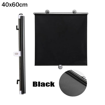 Universal Nail-Free Roller Blinds – Suction Cup Blackout Sunshade for Car, Bedroom, Kitchen & Office Windows