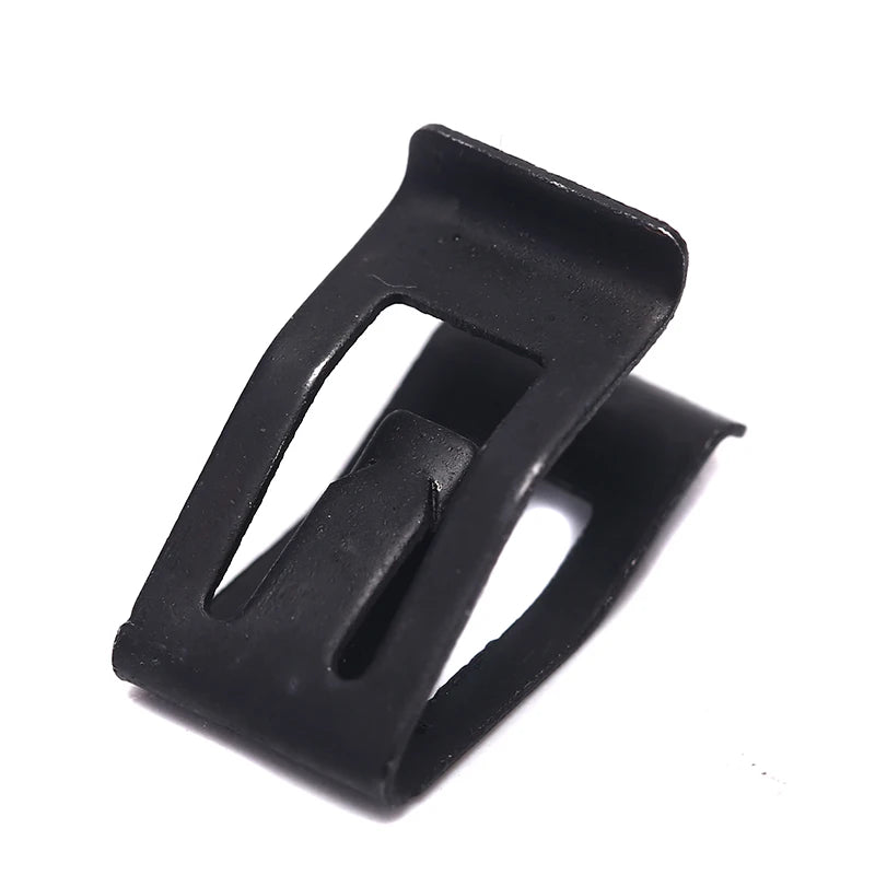 10Pcs Universal Car Front Console Trim Clips - Black Metal Rivet Fasteners for Dashboard Auto Retainer