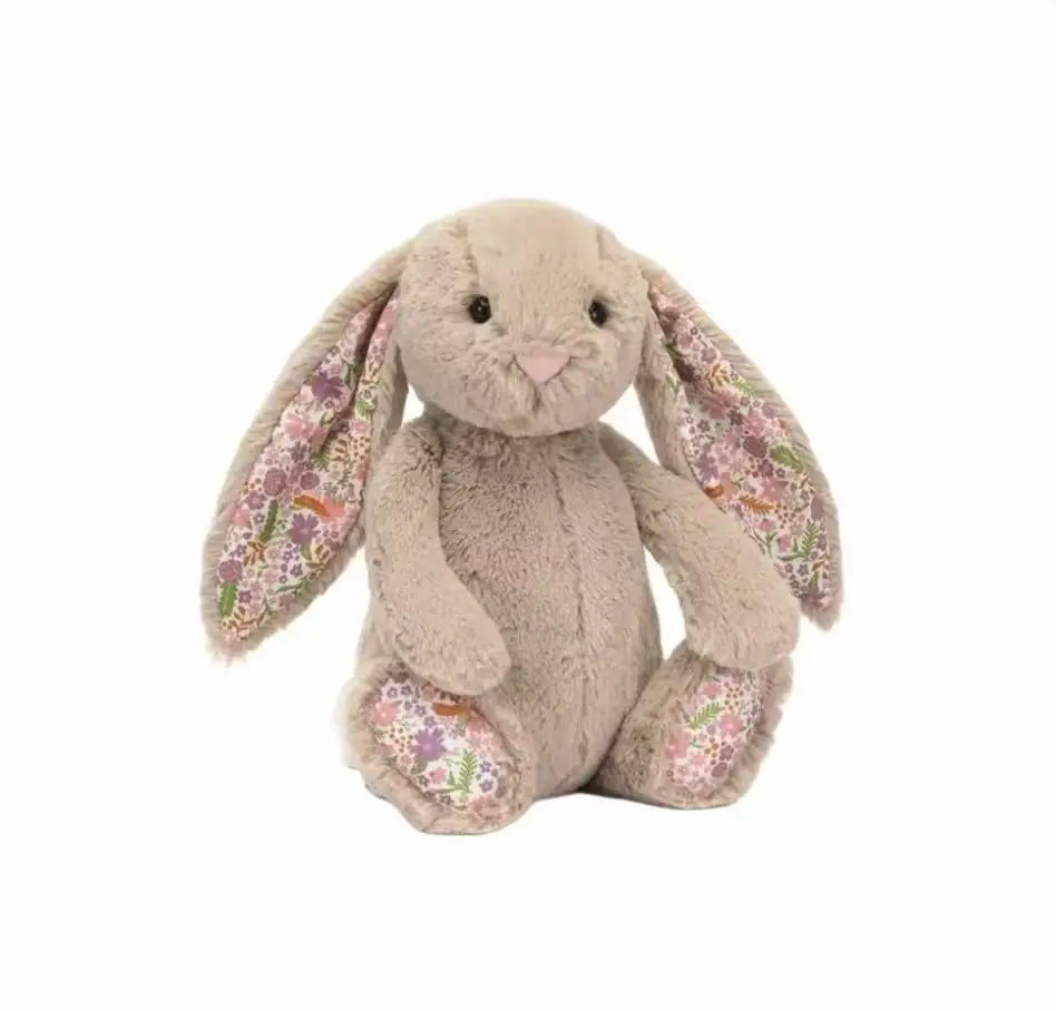Cute Floral Bunny Plush Gift - Leopard Bunny Barcelona Bear Cake Bunny Bouquet Design Birthday Present Essential