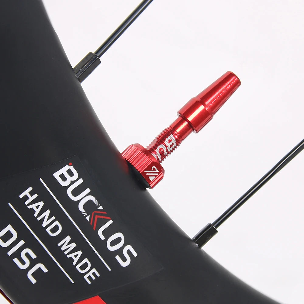 BUCKLOS Tubeless Presta Valves 40–100mm — Aluminum Alloy Bike Valve Stem for Road & MTB