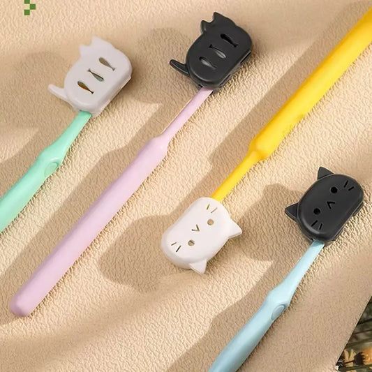 4/8PCS Cat Toothbrush Covers - Cute Kitty Travel Toothbrush Head Protector & Hygienic Storage Case