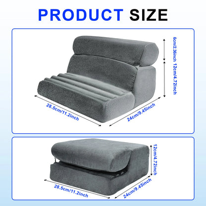 Xnyocn Foldable Tablet Pillow Stand – Soft Lap & Desk Holder with Stylus Pocket for iPad Pro